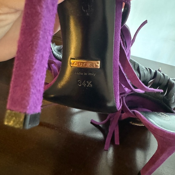 Authentic Gucci heels Sz 34.5 . Deep purple . - Picture 4 of 8